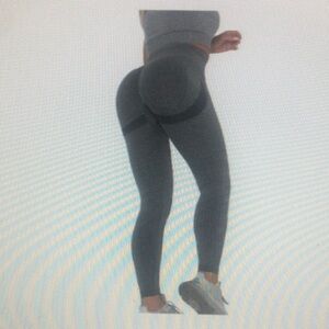 Gray High-Waisted Leggings